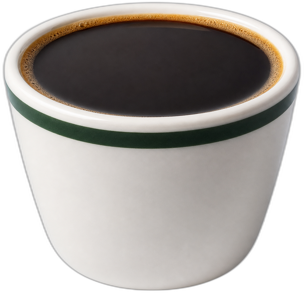 Kopi gao in a kopitiam cup